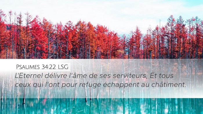 Psaumes 34:22 LSG Desktop Wallpaper - L'Eternel délivre l'âme de ses serviteurs, Et - Desktop Bible Verse Wallpaper