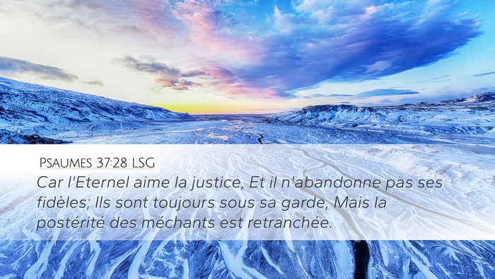 Psaumes 37:28 LSG Bible Verse Image
