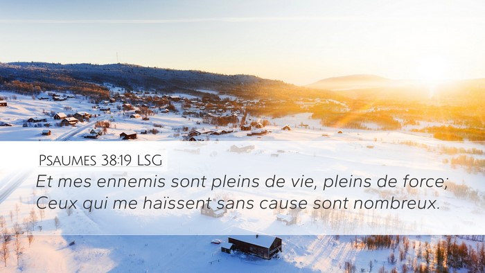 Psaumes 38:19 LSG Bible Verse Image