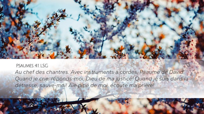 Psaumes 4:1 LSG Bible Verse Image