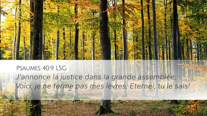 Psaumes 40:9 LSG Bible Verse Image