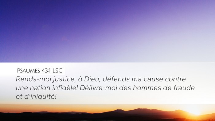 Psaumes 43:1 LSG Bible Verse Image