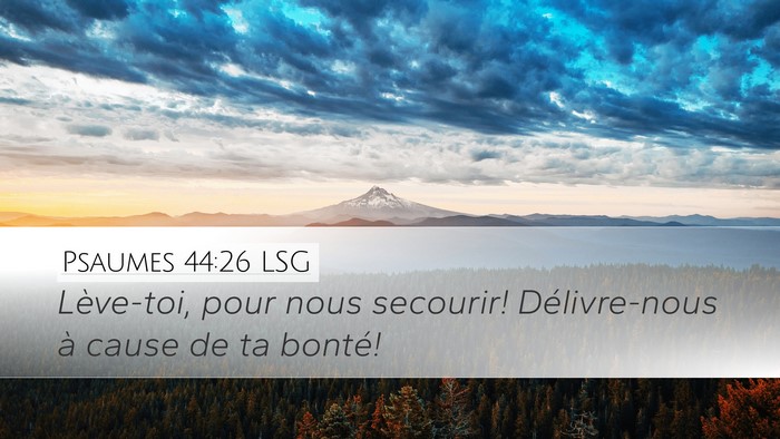 Psaumes 44:26 LSG Bible Verse Image