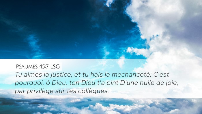 Psaumes 45:7 LSG Bible Verse Image