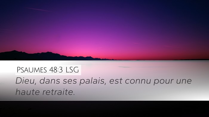 Psaumes 48:3 LSG Bible Verse Image