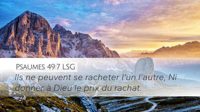 Psaumes 49:7 LSG Bible Verse Image