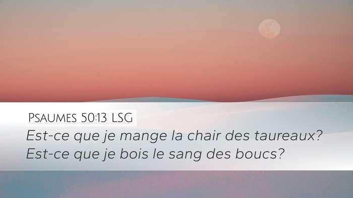 Psaumes 50:13 LSG Bible Verse Image
