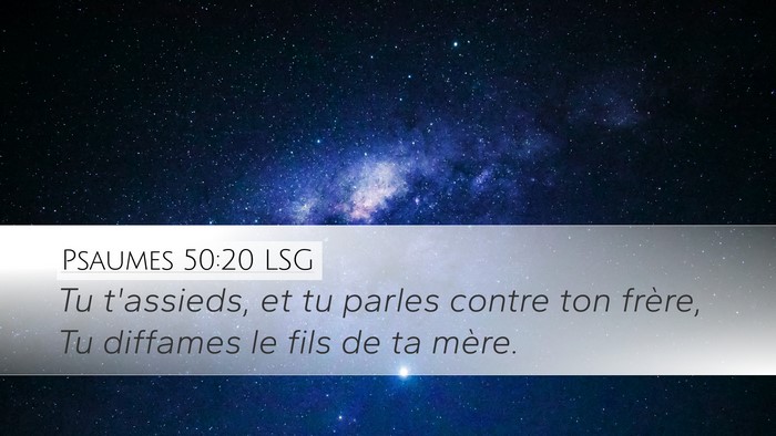Psaumes 50:20 LSG Bible Verse Image