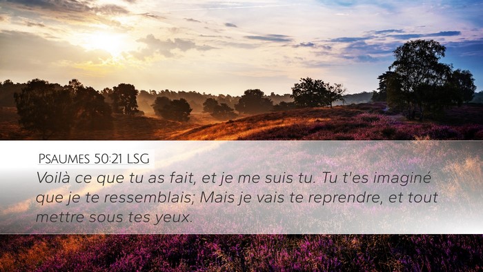 Psaumes 50:21 LSG Bible Verse Image