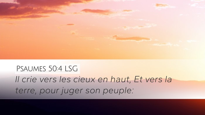 Psaumes 50:4 LSG Bible Verse Image