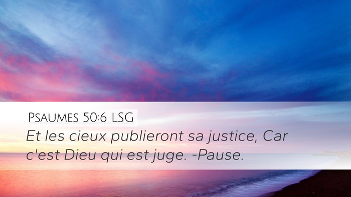 Psaumes 50:6 LSG Bible Verse Image