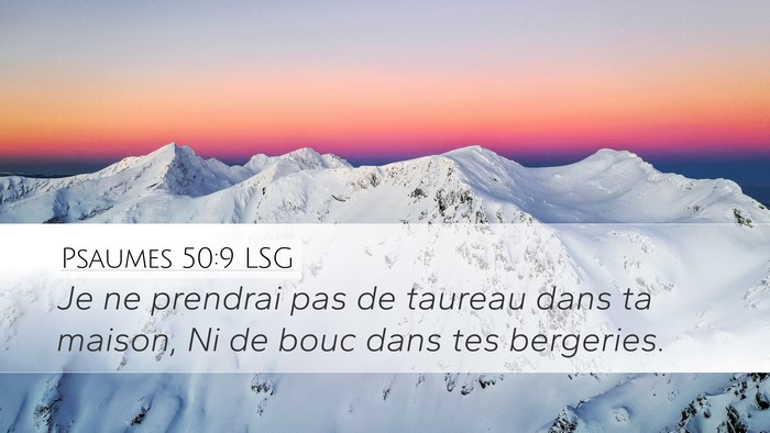 Psaumes 50:9 LSG Bible Verse Image