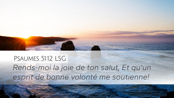 Psaumes 51:12 LSG Bible Verse Image