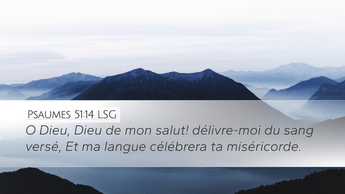 Psaumes 51:14 LSG Bible Verse Image