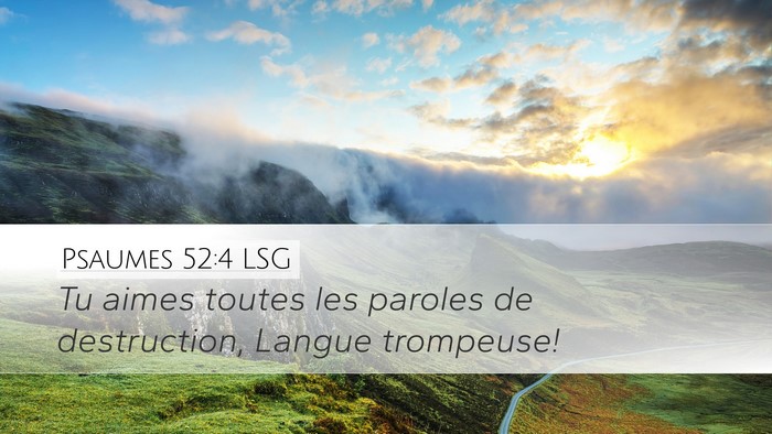 Psaumes 52:4 LSG Bible Verse Image