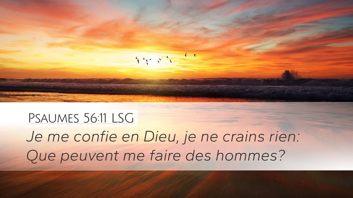 Psaumes 56:11 LSG Bible Verse Image