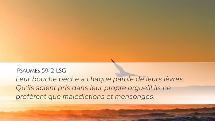 Psaumes 59:12 LSG Bible Verse Image