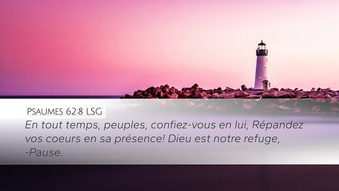 Psaumes 62:8 LSG Bible Verse Image