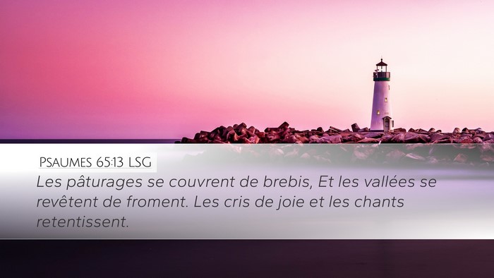 Psaumes 65:13 LSG Bible Verse Image