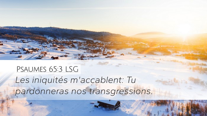 Psaumes 65:3 LSG Bible Verse Image