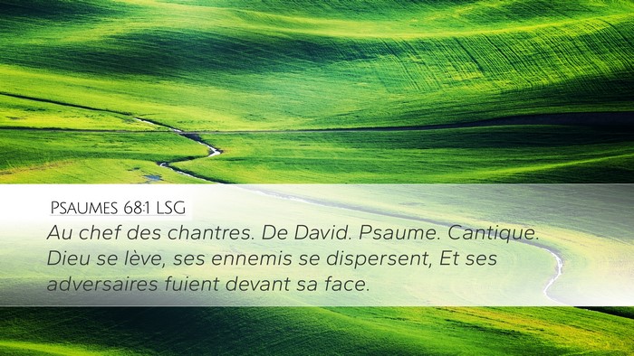 Psaumes 68:1 LSG Bible Verse Image