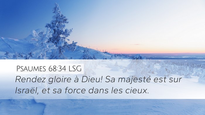 Psaumes 68:34 LSG Bible Verse Image