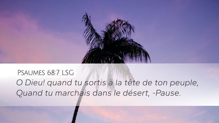 Psaumes 68:7 LSG Bible Verse Image
