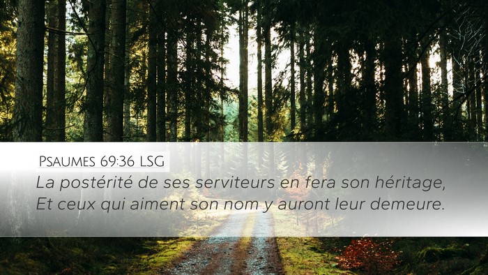 Psaumes 69:36 LSG Bible Verse Image