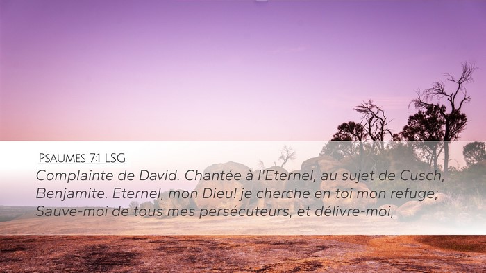 Psaumes 7:1 LSG Bible Verse Image