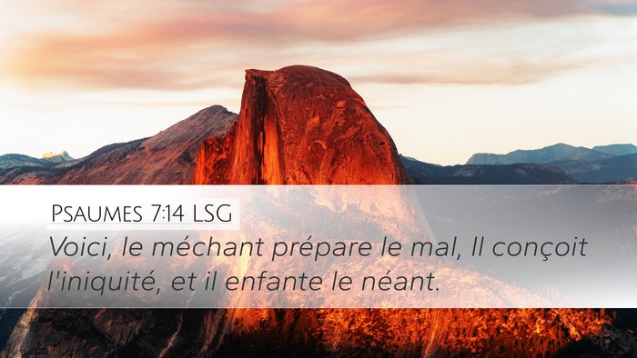 Psaumes 7:14 LSG Bible Verse Image