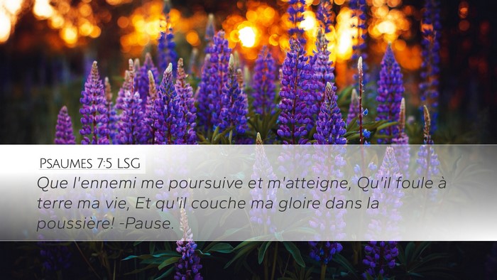 Psaumes 7:5 LSG Bible Verse Image