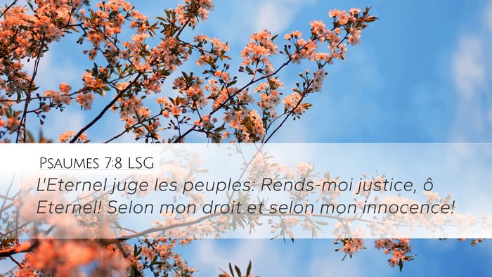 Psaumes 7:8 LSG Bible Verse Image