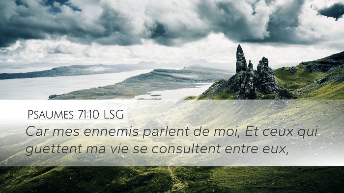 Psaumes 71:10 LSG Bible Verse Image