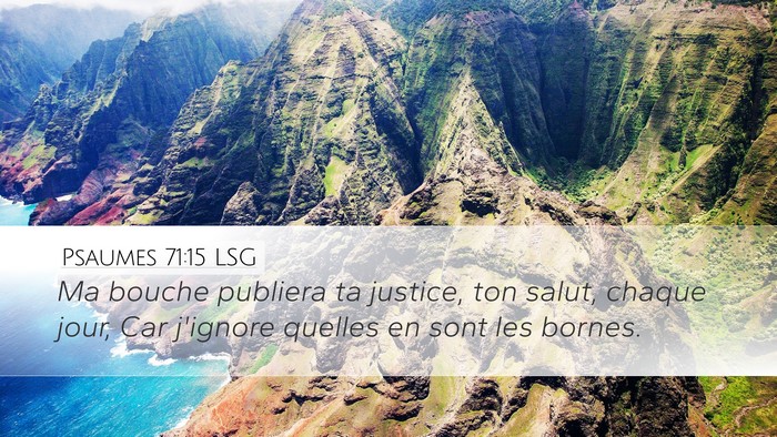 Psaumes 71:15 LSG Bible Verse Image