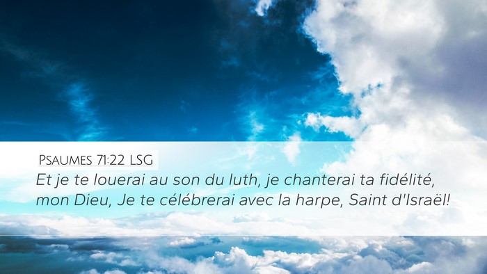 Psaumes 71:22 LSG Bible Verse Image
