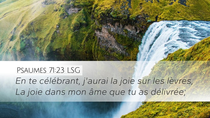 Psaumes 71:23 LSG Bible Verse Image