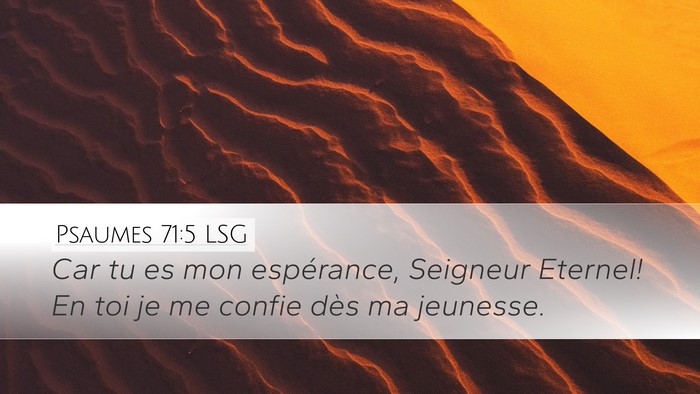 Psaumes 71:5 LSG Bible Verse Image