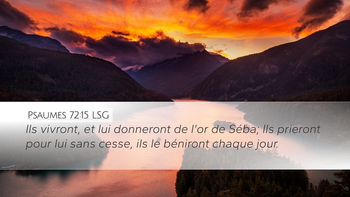 Psaumes 72:15 LSG Bible Verse Image