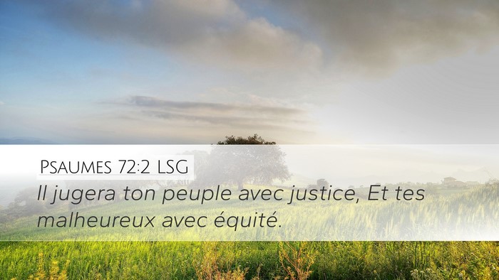 Psaumes 72:2 LSG Bible Verse Image