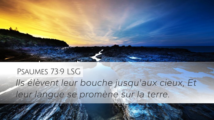 Psaumes 73:9 LSG Bible Verse Image