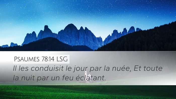 Psaumes 78:14 LSG Bible Verse Image