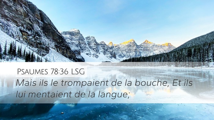 Psaumes 78:36 LSG Bible Verse Image