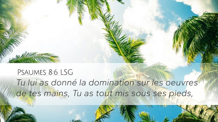 Psaumes 8:6 LSG Bible Verse Image