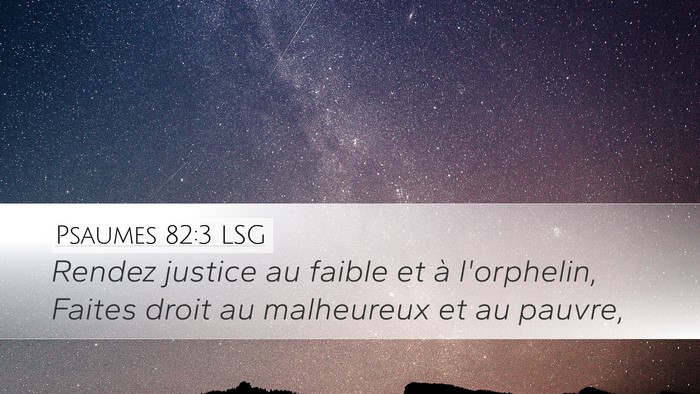 Psaumes 82:3 LSG Bible Verse Image
