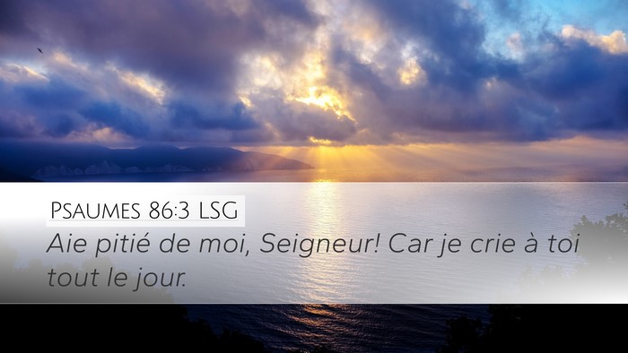 Psaumes 86:3 LSG Bible Verse Image
