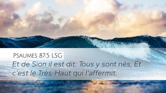 Psaumes 87:5 LSG Bible Verse Image