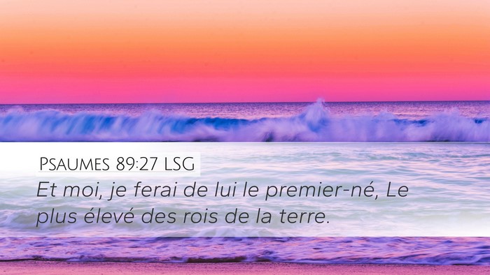 Psaumes 89:27 LSG Bible Verse Image