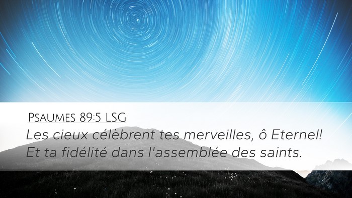 Psaumes 89:5 LSG Bible Verse Image