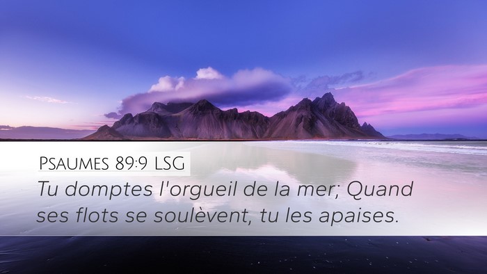 Psaumes 89:9 LSG Bible Verse Image
