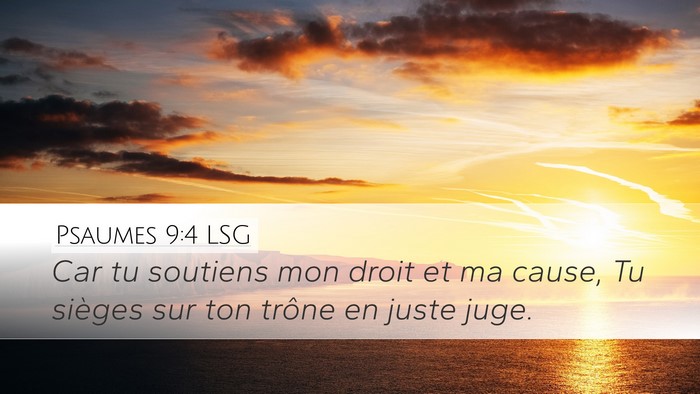 Psaumes 9:4 LSG Bible Verse Image